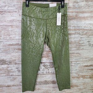 Calvin Klein Performance Metallic-Print High-Waist 7/8 Length Leggings